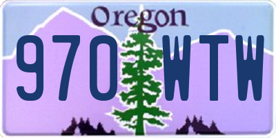 OR license plate 970WTW