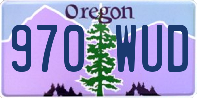 OR license plate 970WUD