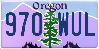 OR license plate 970WUL