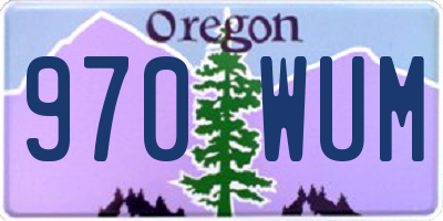 OR license plate 970WUM