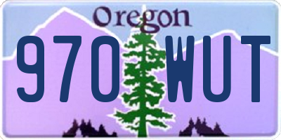OR license plate 970WUT