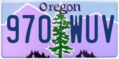 OR license plate 970WUV