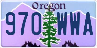 OR license plate 970WWA