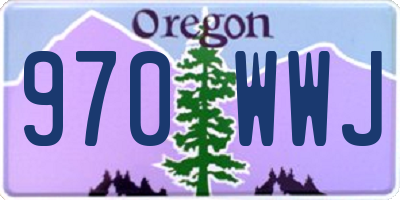 OR license plate 970WWJ