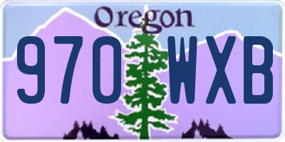 OR license plate 970WXB