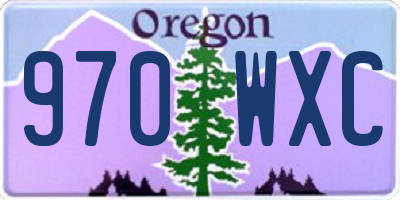 OR license plate 970WXC