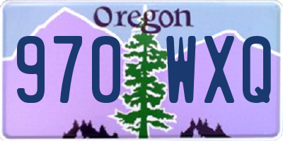 OR license plate 970WXQ