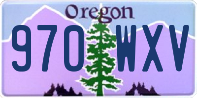 OR license plate 970WXV