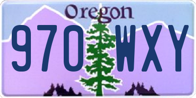 OR license plate 970WXY