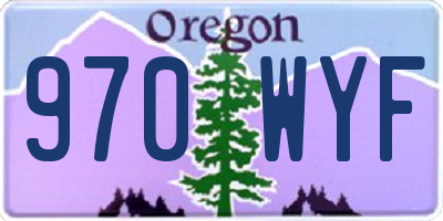 OR license plate 970WYF