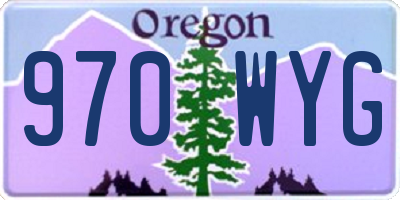 OR license plate 970WYG