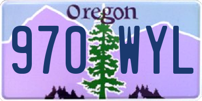 OR license plate 970WYL