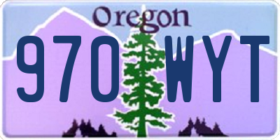 OR license plate 970WYT