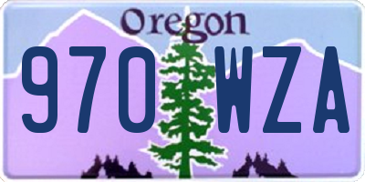 OR license plate 970WZA