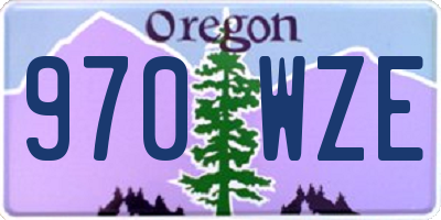 OR license plate 970WZE