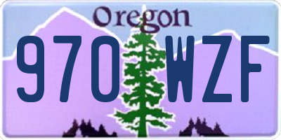 OR license plate 970WZF