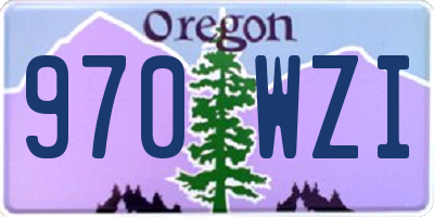 OR license plate 970WZI