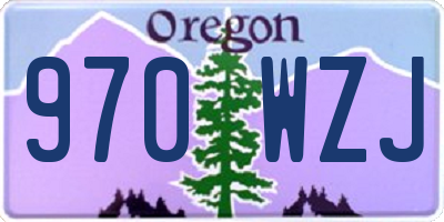 OR license plate 970WZJ