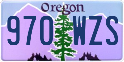 OR license plate 970WZS