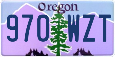 OR license plate 970WZT