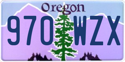 OR license plate 970WZX