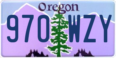 OR license plate 970WZY
