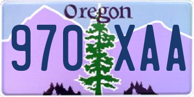 OR license plate 970XAA