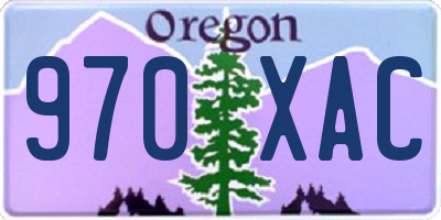 OR license plate 970XAC