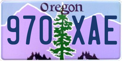 OR license plate 970XAE