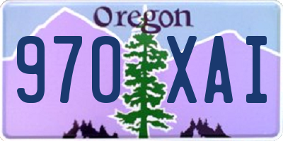 OR license plate 970XAI
