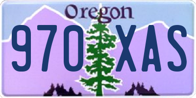 OR license plate 970XAS