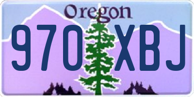 OR license plate 970XBJ