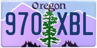 OR license plate 970XBL