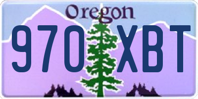 OR license plate 970XBT