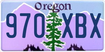 OR license plate 970XBX