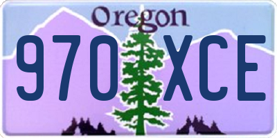 OR license plate 970XCE