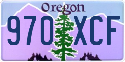 OR license plate 970XCF