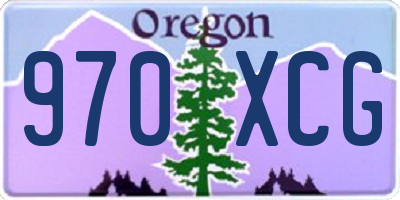 OR license plate 970XCG