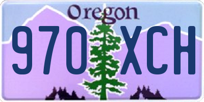 OR license plate 970XCH