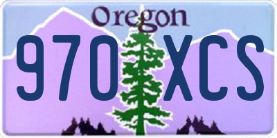 OR license plate 970XCS