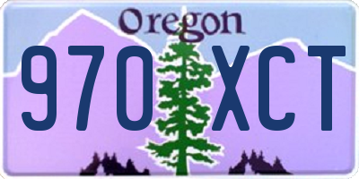OR license plate 970XCT