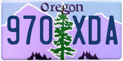 OR license plate 970XDA