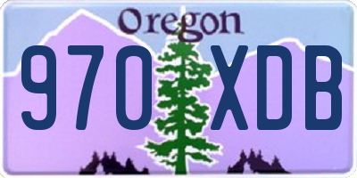 OR license plate 970XDB