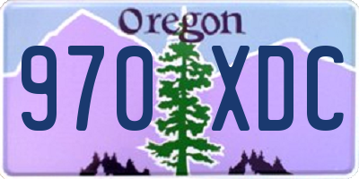 OR license plate 970XDC