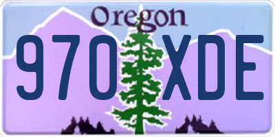 OR license plate 970XDE