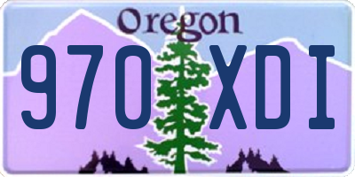 OR license plate 970XDI