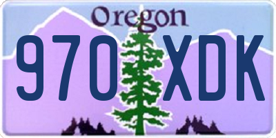 OR license plate 970XDK