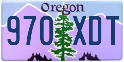 OR license plate 970XDT
