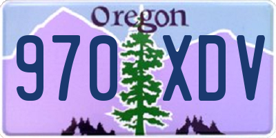 OR license plate 970XDV