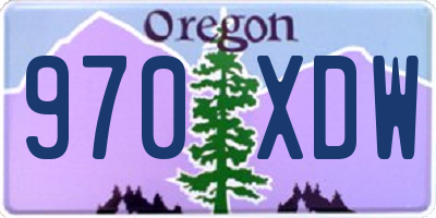 OR license plate 970XDW